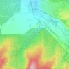 Mapa topográfico Fraser, altitud, relieve