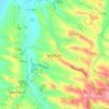 Mapa topográfico Monblanc, altitud, relieve
