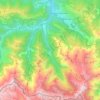 Mapa topográfico Bordes-Uchentein, altitud, relieve