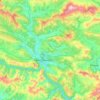 Mapa topográfico Byas, altitud, relieve