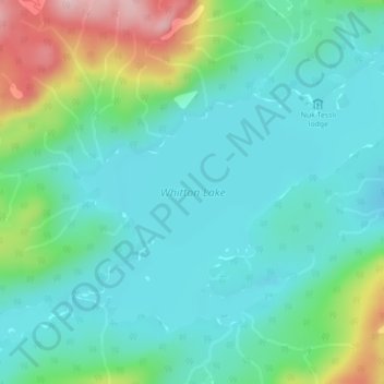 Mapa topográfico Whitton Lake, altitud, relieve