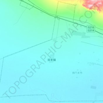 Mapa topográfico 双丰镇, altitud, relieve