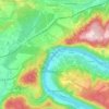 Mapa topográfico Zeltingen-Rachtig, altitud, relieve