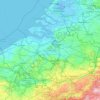 Mapa topográfico Flanders, altitud, relieve