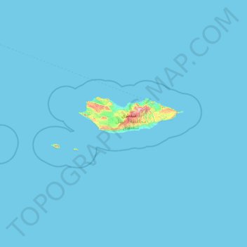 Mapa topográfico محافظة أرخبيل سقطرى, altitud, relieve