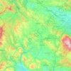 Mapa topográfico Перник, altitud, relieve