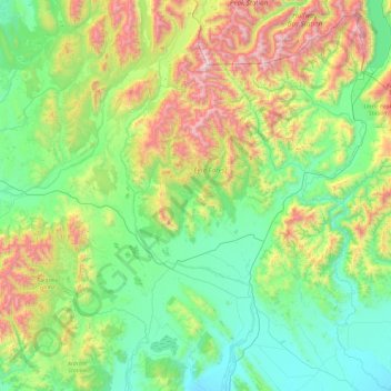 Mapa topográfico Northern Community, altitud, relieve