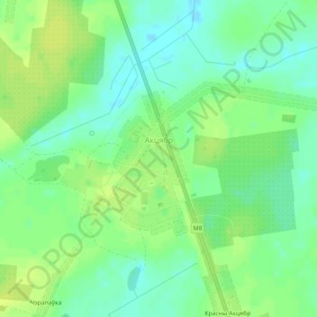 Mapa topográfico Октябрь, altitud, relieve