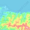 Mapa topográfico Parroquia Valentín Valiente, altitud, relieve