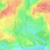 Mapa topográfico Clutton, altitud, relieve