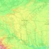 Mapa topográfico Óblast de Ternópil, altitud, relieve