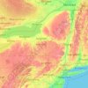 Mapa topográfico New York, altitud, relieve