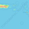 Mapa topográfico Leeward Islands, altitud, relieve