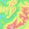 Mapa topográfico Vallée de Chamonix-Mont-Blanc, altitud, relieve