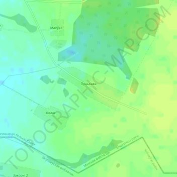 Mapa topográfico Путьково, altitud, relieve