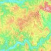 Mapa topográfico Causse de Martel, altitud, relieve