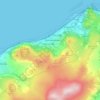 Mapa topográfico Penmaenmawr, altitud, relieve