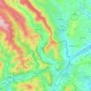 Mapa topográfico Crucorney, altitud, relieve