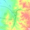Mapa topográfico Junee, altitud, relieve