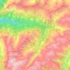 Mapa topográfico Arosa, altitud, relieve