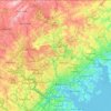 Mapa topográfico Comté de Baltimore, altitud, relieve