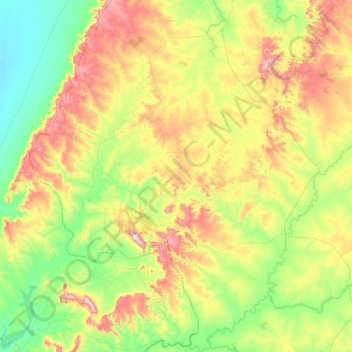 Mapa topográfico Corguinho, altitud, relieve