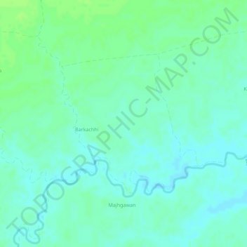 Mapa topográfico Chakra, altitud, relieve