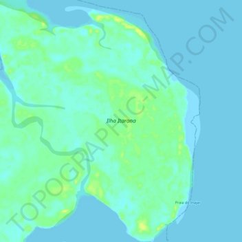 Mapa topográfico Ilha Itarana, altitud, relieve