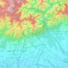 Mapa topográfico Darjeeling, altitud, relieve