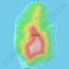Mapa topográfico 北硫黄島, altitud, relieve
