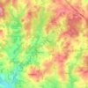 Mapa topográfico Meuzac, altitud, relieve