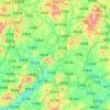 Mapa topográfico 龙川县, altitud, relieve