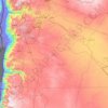 Mapa topográfico Gobernación de Ammán, altitud, relieve