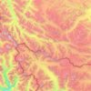 Mapa topográfico Siachen Muztagh, altitud, relieve