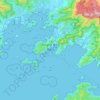 Mapa topográfico Angra dos Reis, altitud, relieve