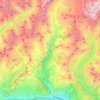 Mapa topográfico Torrente Marmore, altitud, relieve