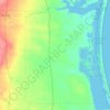 Mapa topográfico Kenedy County, altitud, relieve