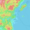 Mapa topográfico Ōtake, altitud, relieve