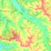 Mapa topográfico Margouët-Meymes, altitud, relieve