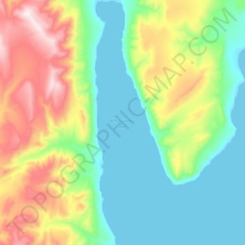 Mapa topográfico Whitsunday Bay, altitud, relieve