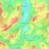 Mapa topográfico Lavernay, altitud, relieve