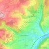 Mapa topográfico Mühlhausen, altitud, relieve