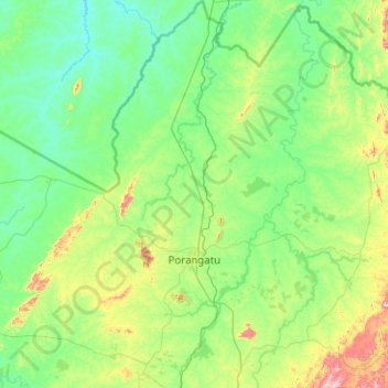 Mapa topográfico Porangatu, altitud, relieve