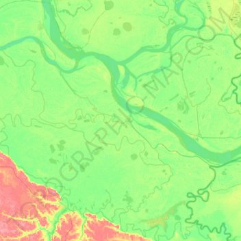 Mapa topográfico сельское поселение Зайцева Речка, altitud, relieve