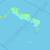 Mapa topográfico Islas Caicos, altitud, relieve
