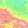 Mapa topográfico Totonicapán, altitud, relieve