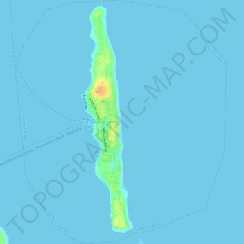 Mapa topográfico Harbour Island, altitud, relieve