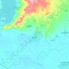 Mapa topográfico Manatí, altitud, relieve