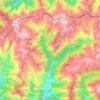 Mapa topográfico Lladorre, altitud, relieve