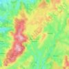 Mapa topográfico Martigny-le-Comte, altitud, relieve